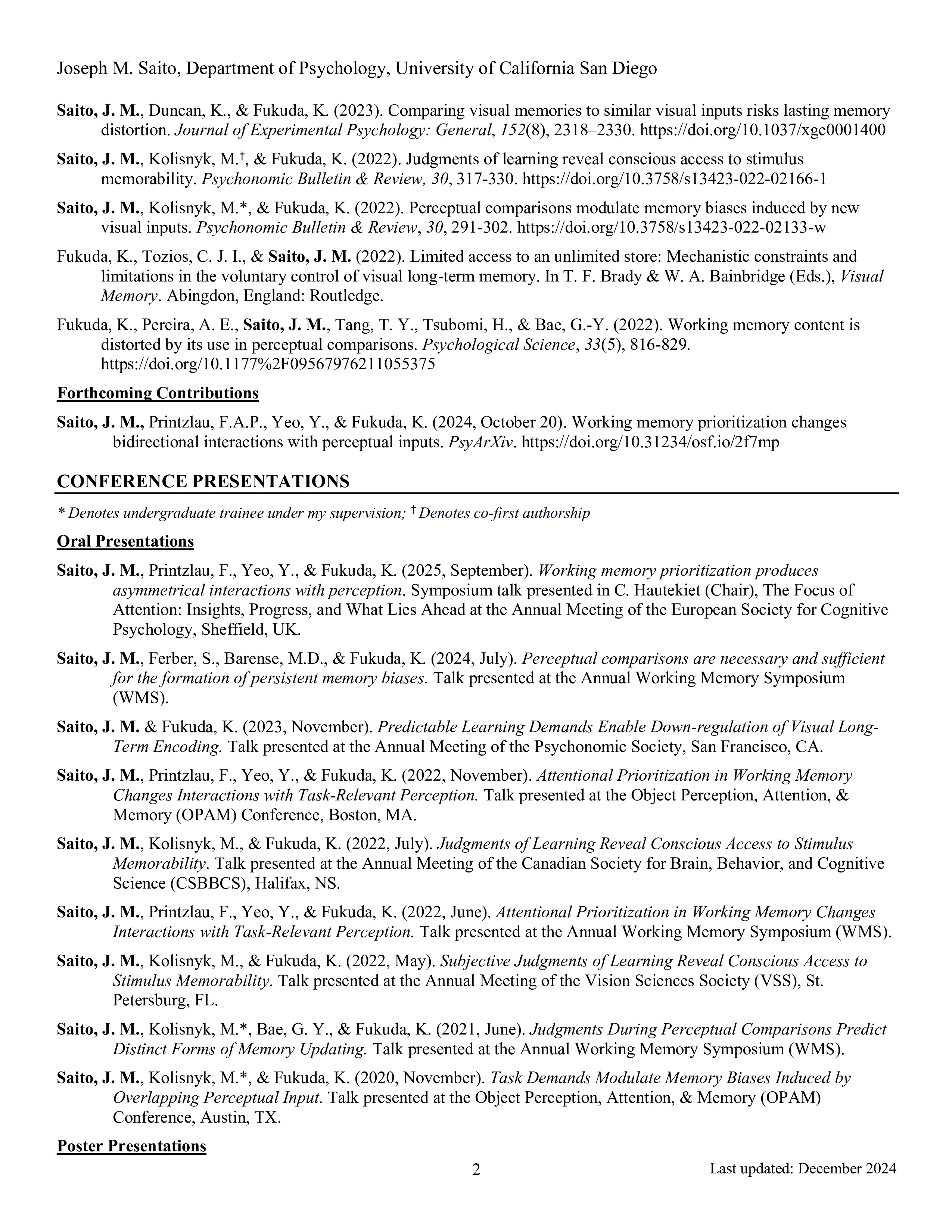 Curriculum Vitae page 2